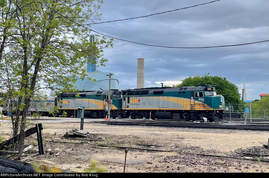 VIA 6414 is the head end power for our westbound Canadian